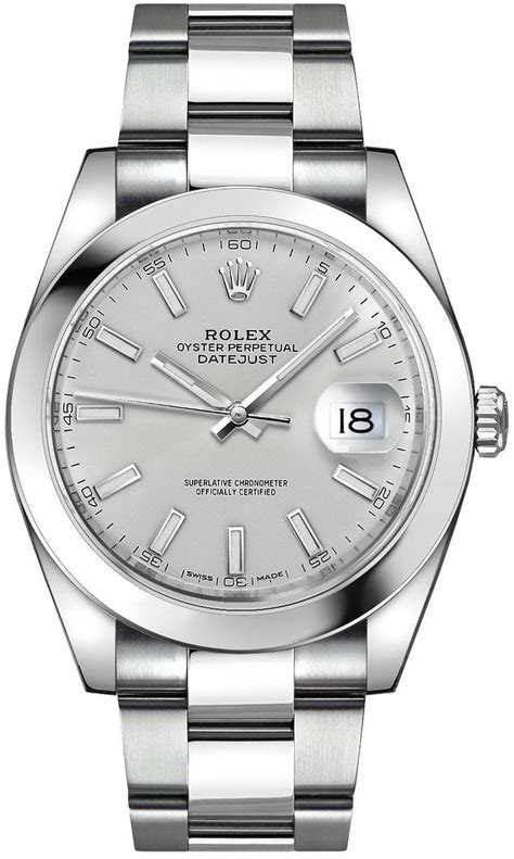 silver rolex watch mens|rolex op 41 silver dial.